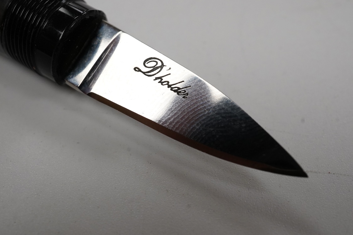 A Mont Blanc 146 size pen which has been customised to a letter opener